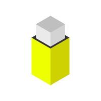 Eraser isometric on a white background vector