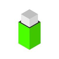 Eraser isometric on a white background vector