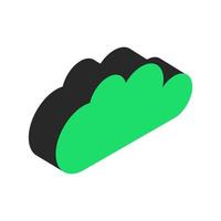 Isometric cloud on background vector