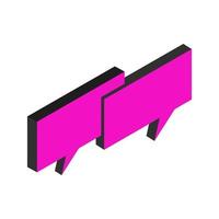 Isometric dialogue cloud on background vector