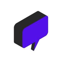 Isometric dialogue cloud on background vector