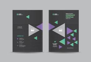 Business Brochure Cover Design or Annual Report and Company Profile Cover or Booklet and Catalog Cover vector