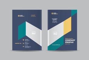 Diseño de portada de folleto comercial o informe anual y portada de perfil de empresa o folleto y portada de catálogo. vector