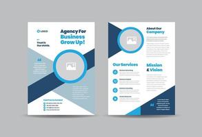 Corporate Business Flyer Design or Handout and leaflet design or Marketing sheet Brochure Design vector