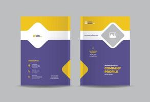 Business Brochure Cover Design or Annual Report and Company Profile Cover or Booklet and Catalog Cover vector