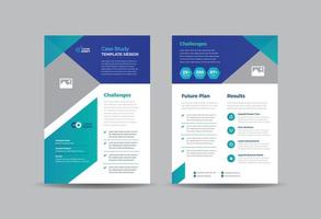 Business Case study or Marketing Sheet and Flyer Design vector