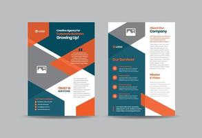 Corporate Business Flyer Design or Handout and leaflet design or Marketing sheet Brochure Design vector