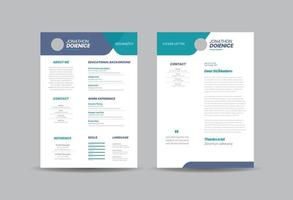 Curriculum vitae CV Resume Template Design or Personal Details for Job Application vector