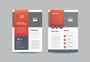 Business Case study or Marketing Sheet and Flyer Design vector