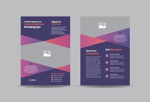 Corporate Business Flyer Design or Handout and leaflet design or Marketing sheet Brochure Design vector