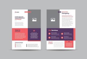 Corporate Business Flyer Design or Handout and leaflet design or Marketing sheet Brochure Design vector