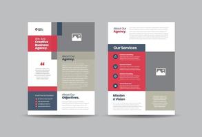 Corporate Business Flyer Design or Handout and leaflet design or Marketing sheet Brochure Design vector