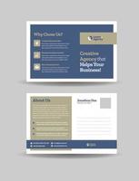 Corporate Business Postcard Design or Save The Date Invitation Card  or Direct Mail EDDM Design vector