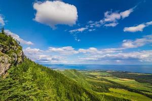 Beautiful panoramic view from the top of St-Joseph mountain, Quebec. photo