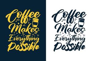 cotizaciones de diseño de camiseta de café vector