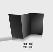 Black Brochure design isolated on grey.Realistic style. vector