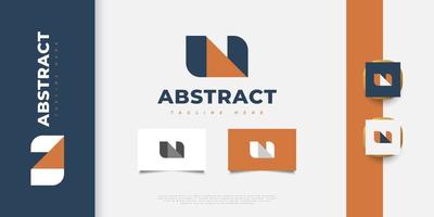 Abstract and Minimalist Letter N Logo Design. N Initial Logo, Symbol or Icon for Business Identity vector