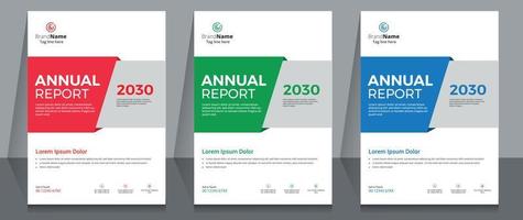 Annual Report Corporate Brochure Cover Template Layout Design. vector