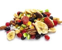 Various dried fruits and mix nuts photo