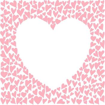 There are doodle bear shape around the big heart shape in the center with copy space for your text.O vector