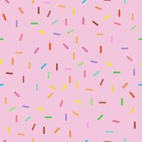 Very cute seamless pattern design of ice cream sprinkle isolated on white background. Suitable for wrapping paper, wallpaper, fabric, backdrop and etc. vector