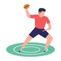 conceptos de jugador de rugby vector