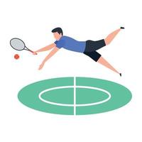 conceptos de jugador de tenis vector