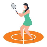 Tennis Player Concepts vector