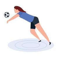 conceptos de futbolista vector