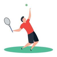 conceptos de jugador de tenis vector