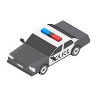 conceptos de coche de policía vector