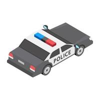 conceptos de coche de policía vector