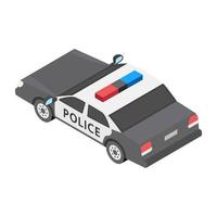conceptos de coche de policía vector