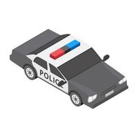 conceptos de coche de policía vector