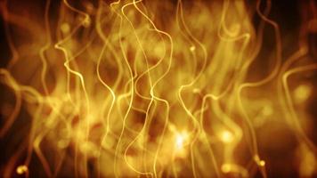 Abstract Gold Strings Waving Fx Background Loop video