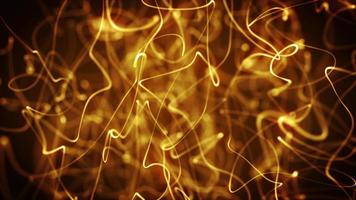 Abstract Gold Strings Waving Fx Background Loop video