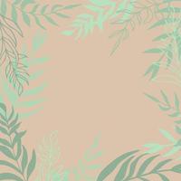 Summer tropical vector design for cards, poster or flyer with exotic palm tree leaves