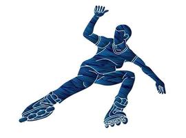 Roller blade Player Action vector