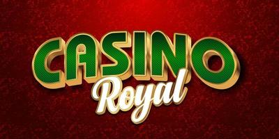 Golden casino royal lettering on red aged pattern background vector