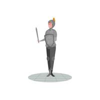 knight with armor of fairytale avatar character vector