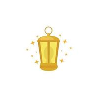 kerosene lantern equipment isolated icon vector