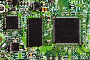 primer plano de detalles de microchips, foto