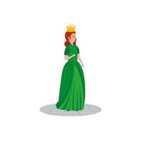 beautiful princess fairytale avatar character vector