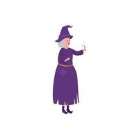 witch of fairytale isolated icon vector