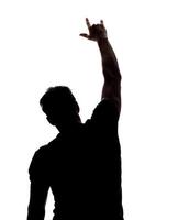 Man partying in silhouette photo