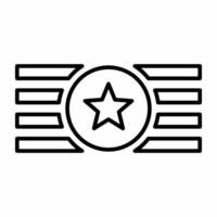USA Star In Circle Icon Line.eps vector
