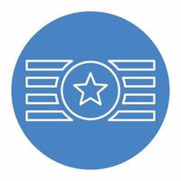 USA Star in Circle Icon Blue.eps vector