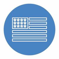 icono de la bandera de Estados Unidos blue.eps vector