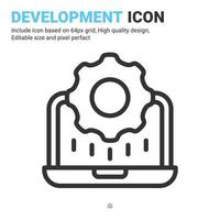 Development icon vector with outline style isolated on white background. Vector illustration program sign symbol icon concept for digital business, finance, industry, company, apps and project