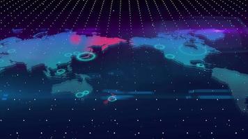 animação do mapa mundial video